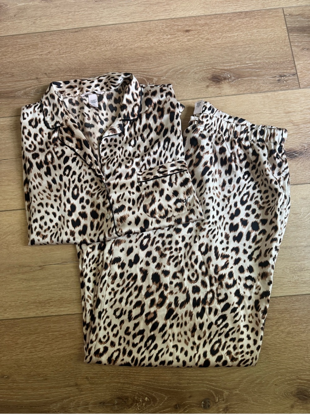 Victoria’s Secret signature satin long pajama set